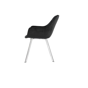 1322C-BK-Arm-Chair-Black-Velvet-with-Chrome-Legs-8