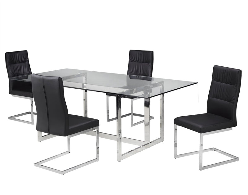 Brassex-5-Piece-Dining-Set-Black-5001-1