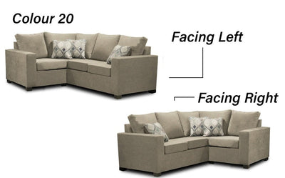 Sectionnel 2 x 1 fabriqué au Canada | Configuration LHF/RHF | 17 options de couleurs