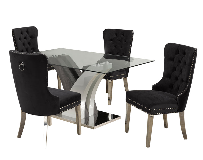 Brassex-5-Piece-Dining-Set-Black-4011-1