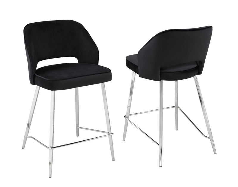 Brassex-Counter-Stool-Set-Of-2-Black-Velvet-C-1205H-1-Blk-1