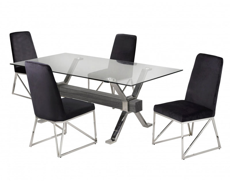 Brassex-5-Piece-Dining-Set-Black-4088-1