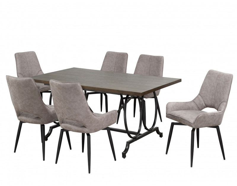 Brassex-7-Piece-Dining-Set-Grey-40077-1