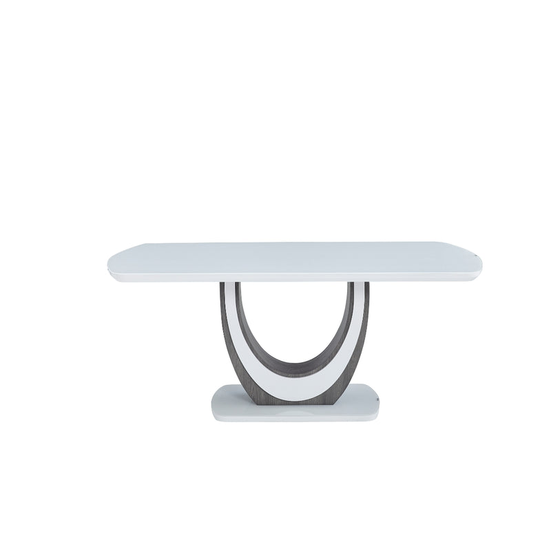 5922-71DT-Dining-Table-White-Glass-&-U-Shaped-Pedestal-Base-15