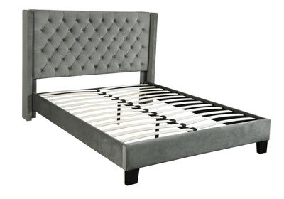 Brassex-Queen-Platform-Bed-Grey-7007Q-Gr-1