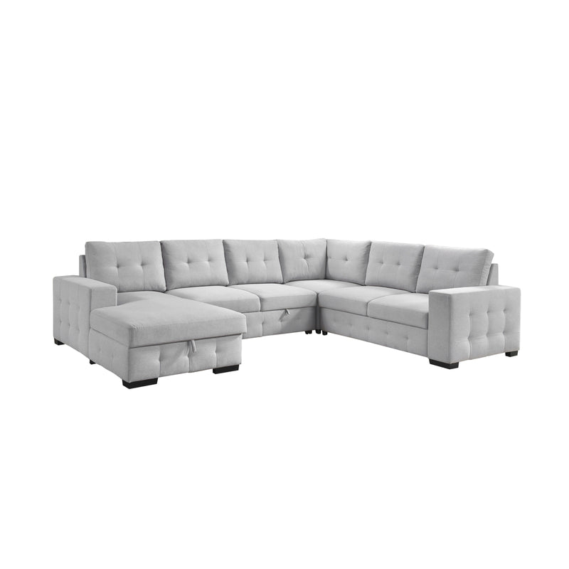 99023LGYSS4L-4-piece-Sectional-with-Pullout-Bed-&-Left-Side-Storage-Chaise-9