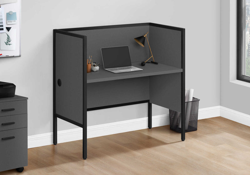 Bureau moderne gris/noir de 48 po | Bureau de qualité commerciale