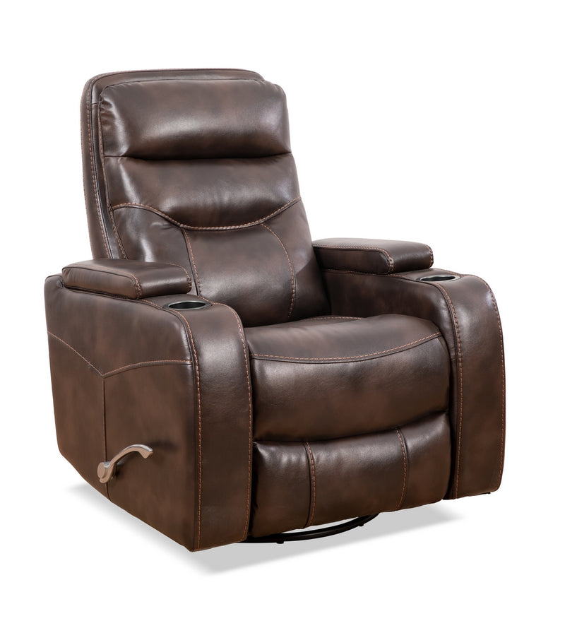 Fauteuil inclinable pivotant Haven brun