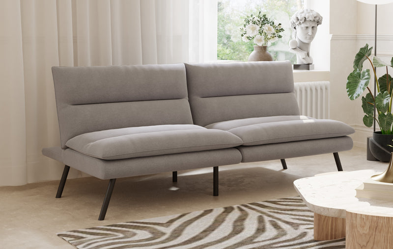 Grey ValueFlex SofaBed: Split Design, Memory Foam & Sturdy Steel Legs