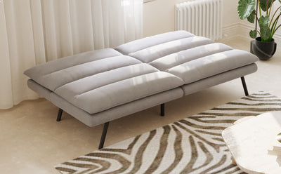 Grey ValueFlex SofaBed: Split Design, Memory Foam & Sturdy Steel Legs