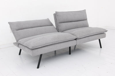 Grey ValueFlex SofaBed: Split Design, Memory Foam & Sturdy Steel Legs