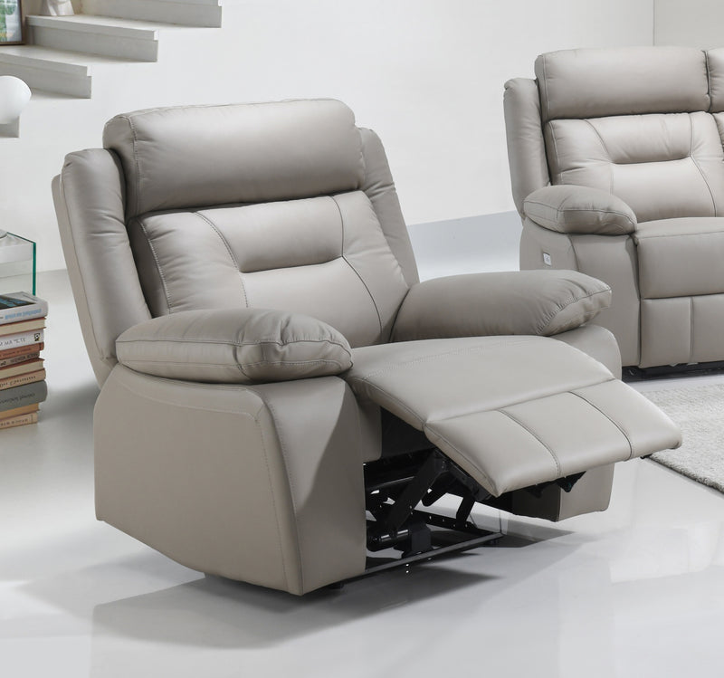 Eclipse Luxe 3-Piece Power Recliner Set – Beige Leather with USB Ports