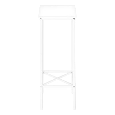 Petite table d'appoint en métal blanc à 2 niveaux - Table d'appoint de salon moderne