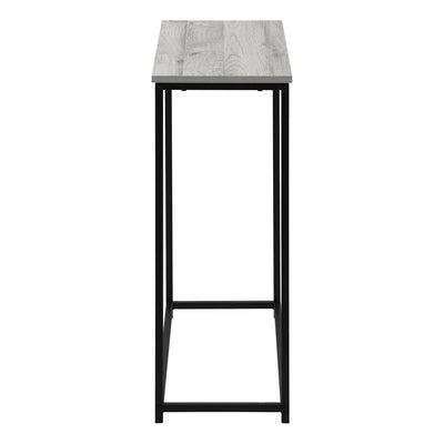 Table d'appoint contemporaine en stratifié gris avec cadre en métal noir