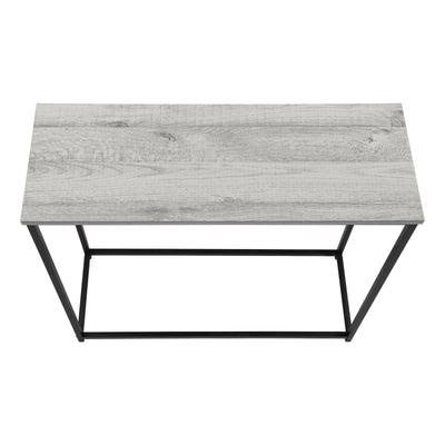 Table d'appoint contemporaine en stratifié gris avec cadre en métal noir