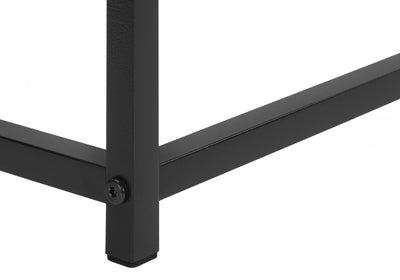 Table d'appoint contemporaine en stratifié gris avec cadre en métal noir