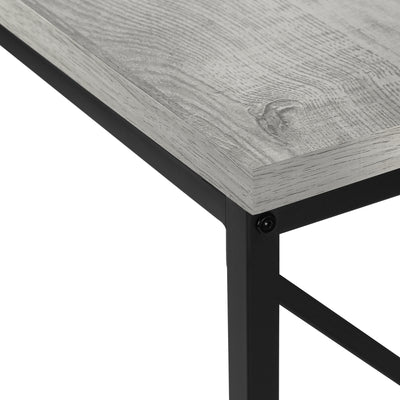 Table d'appoint contemporaine en stratifié gris avec cadre en métal noir