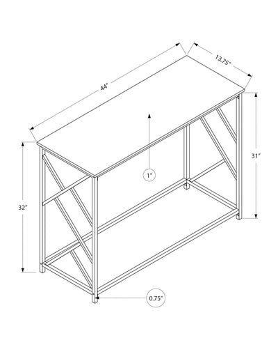 Table d'appoint contemporaine en stratifié gris avec cadre en métal noir