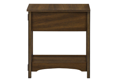 Transitional Brown Veneer Accent Table with Storage Drawer