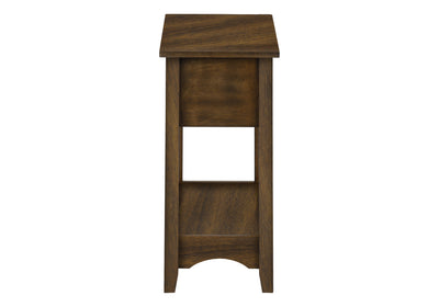 Transitional Brown Veneer Accent Table with Storage Drawer