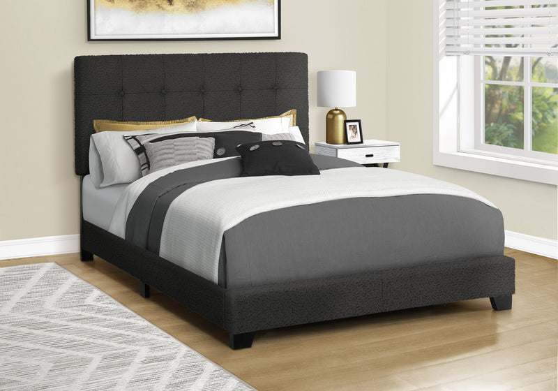 Full Size Upholstered Bed Frame - Transitional Bedroom Furniture