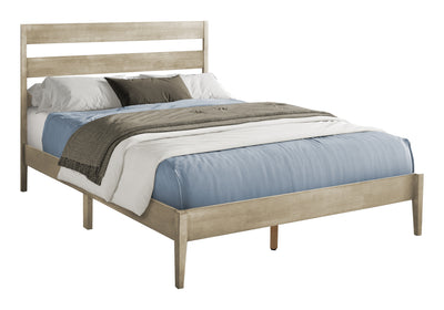 Cadre de lit plateforme en bois gris Queen Size - Chambre contemporaine