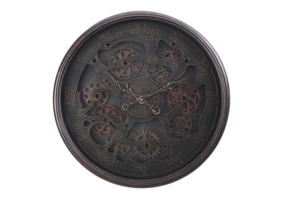 Grande horloge murale ronde de 30 po en noir - Style transitionnel