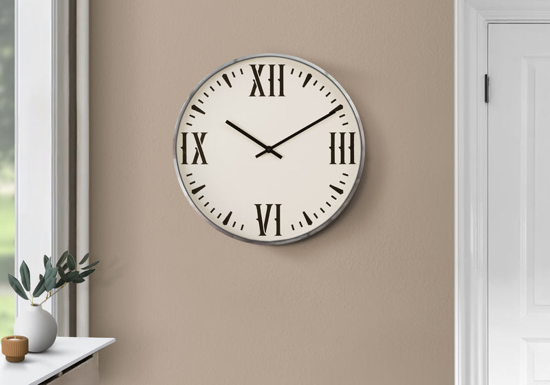 Horloge murale ronde moderne noire et blanche de 20 pouces - Design élégant et stylé