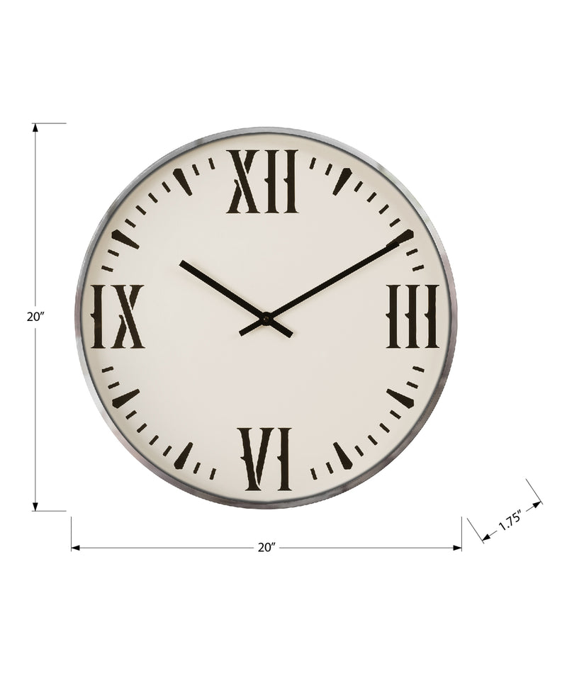 Horloge murale ronde moderne noire et blanche de 20 pouces - Design élégant et stylé