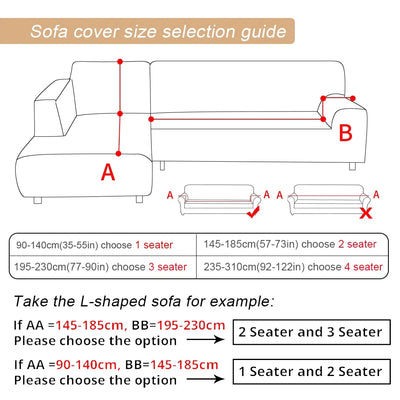 Housses de canapé extensibles en forme de L avec housses d'accoudoirs