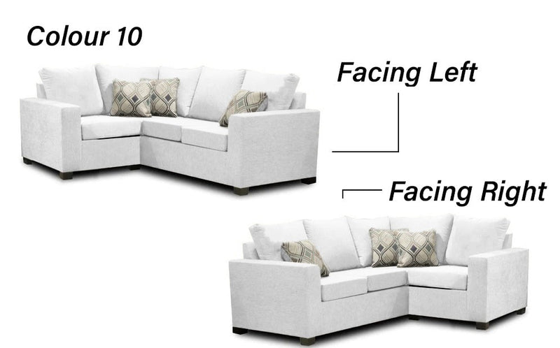 Sectionnel 2 x 1 fabriqué au Canada | Configuration LHF/RHF | 17 options de couleurs