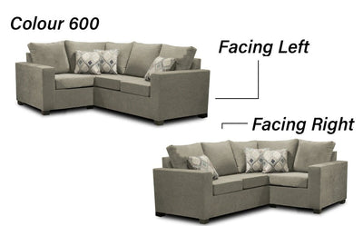 Sectionnel 2 x 1 fabriqué au Canada | Configuration LHF/RHF | 17 options de couleurs