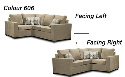 Sectionnel 2 x 1 fabriqué au Canada | Configuration LHF/RHF | 17 options de couleurs