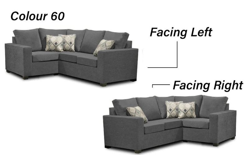 Sectionnel 2 x 1 fabriqué au Canada | Configuration LHF/RHF | 17 options de couleurs