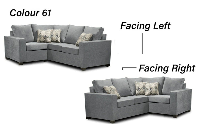 Sectionnel 2 x 1 fabriqué au Canada | Configuration LHF/RHF | 17 options de couleurs