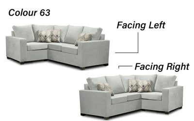 Sectionnel 2 x 1 fabriqué au Canada | Configuration LHF/RHF | 17 options de couleurs