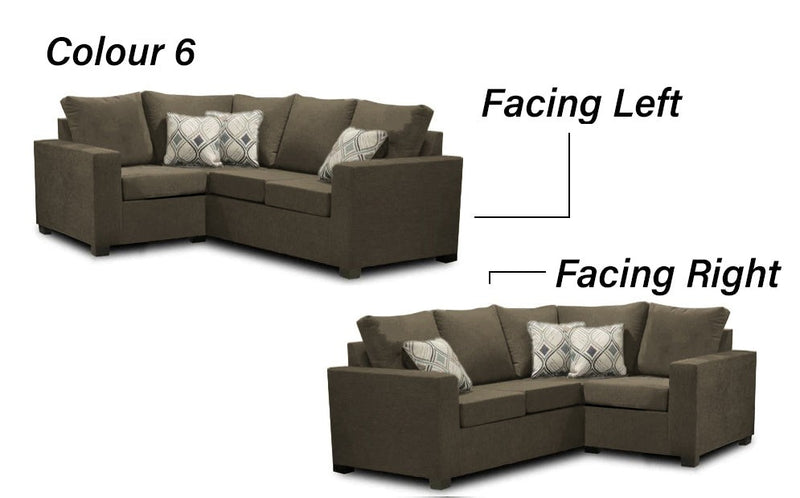 Sectionnel 2 x 1 fabriqué au Canada | Configuration LHF/RHF | 17 options de couleurs