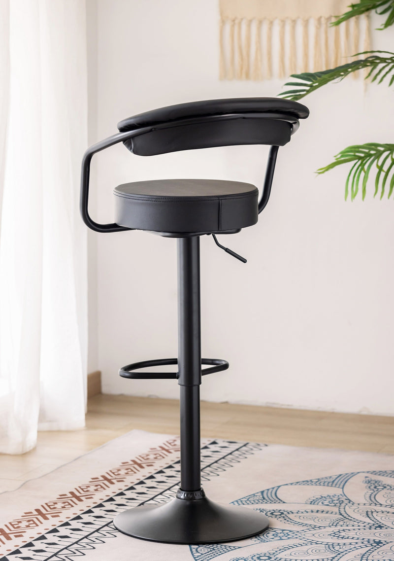 Tabouret de bar pivotant noir - Ensemble de 2