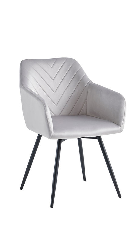White Aurora Luxe Dining Set – 5-Piece Elegance in Marble & Velvet