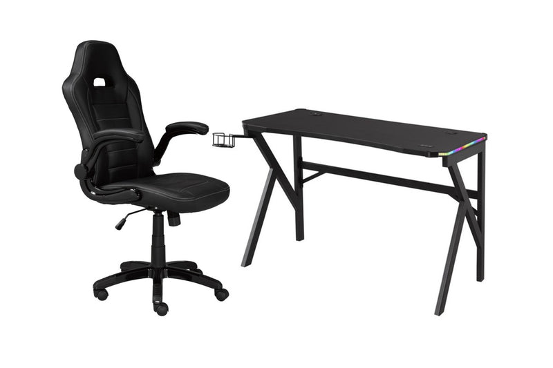 Brassex-Gaming-Desk-Chair-Set-Black-12358-12