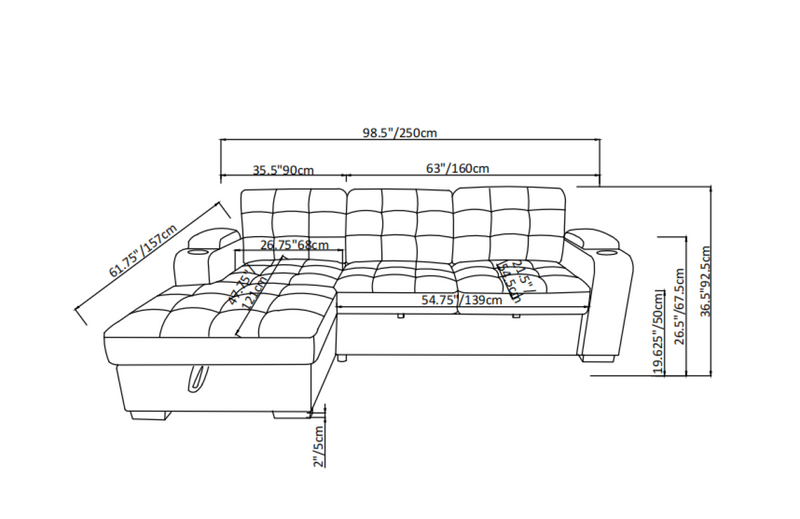 Brassex-Lhf-Sectional-Sleeper-Beige-69623-12