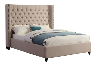 Brassex-King-Platform-Bed-Beige-B1920K-Bei-1