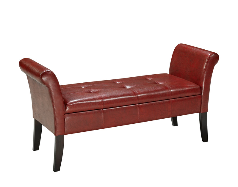 Brassex-Accent-Bench-Red-Wf-0819-Red-1