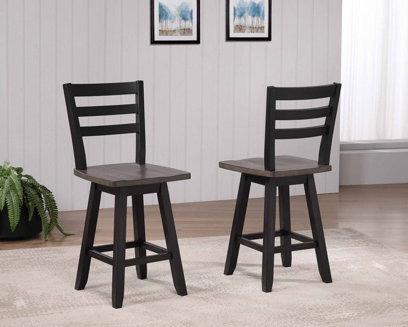 Brassex-Counter-Stool-Set-Of-2-Oak-Dark-Grey-22315-24-Ob-2