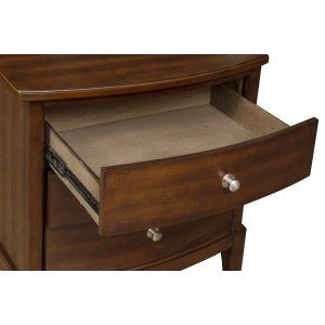 Solid wood Cherry Night Stand w/ 3 Drawers and nickel knobs - MA-1730-4