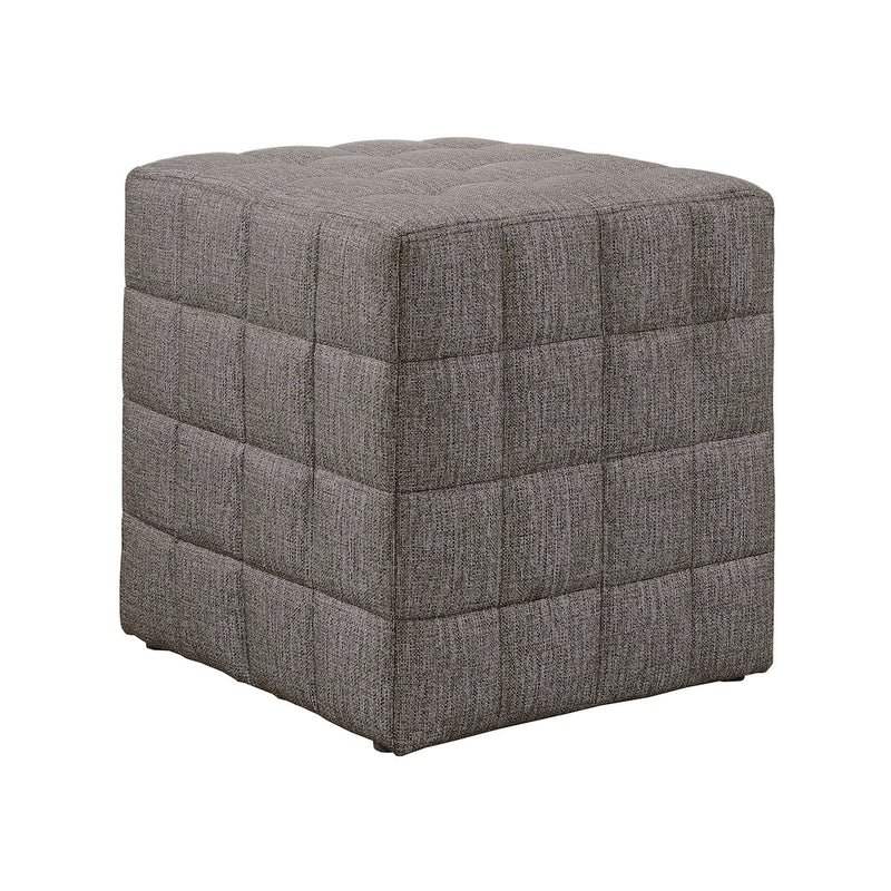 Pouf - Tissu Gris