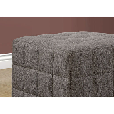 Pouf - Tissu Gris