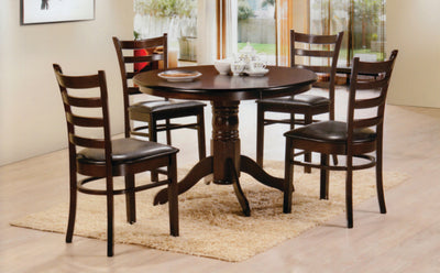 Table de salle à manger sur pied en bois massif