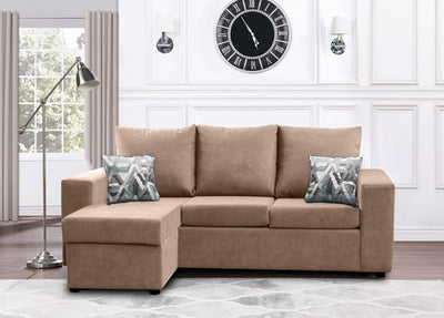 Canadian Made Sectional with Reversible Chaise | 17 Color Options