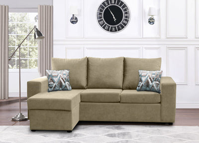 Canadian Made Sectional with Reversible Chaise | 17 Color Options